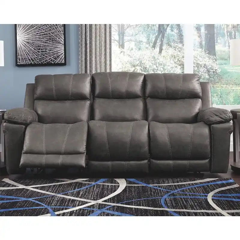Erlangen Contemporary Power Reclining Sofa with Adjustable Headrest Midnight