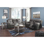 Erlangen Contemporary Power Reclining Sofa with Adjustable Headrest Midnight