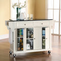 Full Size Granite Top Kitchen Cart - 18d x 51.5w x 36h