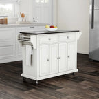  Full Size Granite Top Kitchen Cart - 18d x 51.5w x 36h