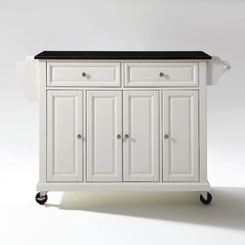 Full Size Granite Top Kitchen Cart - 18d x 51.5w x 36h