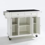 Full Size Granite Top Kitchen Cart - 18d x 51.5w x 36h