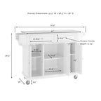 Full Size Granite Top Kitchen Cart - 18d x 51.5w x 36h