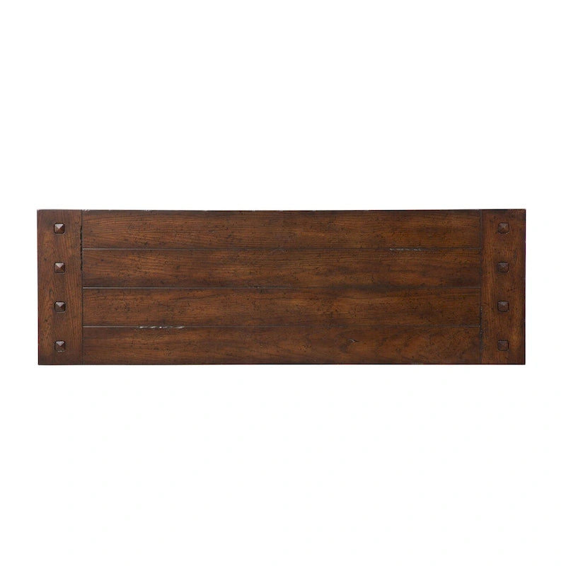 Sedona Kona Brown Sofa Table with Heavy Oak Planked Top