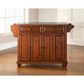  Cambridge Stainless Steel Top Kitchen Island in Classic Cherry Finish - 18d x 51.5w x 36h