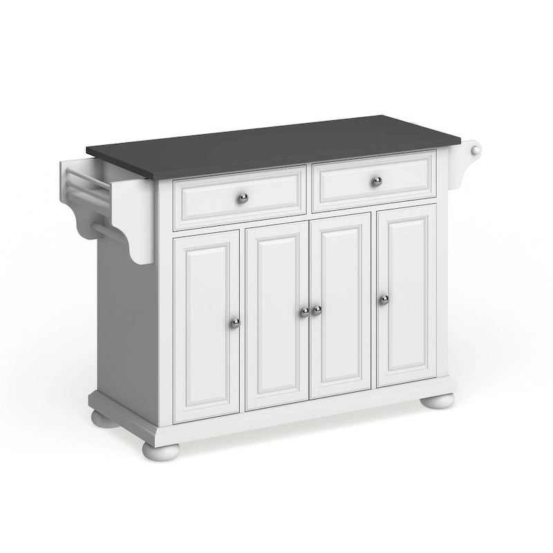 Crosley Alexandria Stainless Steel Top Full Size Kitchen Island/Cart - 18d x 51.5w x 34h