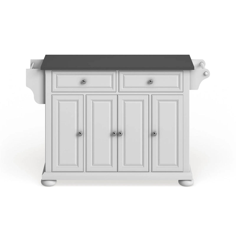 Crosley Alexandria Stainless Steel Top Full Size Kitchen Island/Cart - 18d x 51.5w x 34h