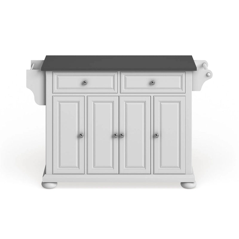 Crosley Alexandria Stainless Steel Top Full Size Kitchen Island/Cart - 18d x 51.5w x 34h