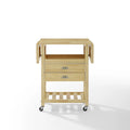 Bristol Double Drop Leaf Kitchen Cart Natural - 15.13d x 45w x 35.25h