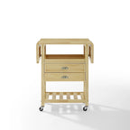 Bristol Double Drop Leaf Kitchen Cart Natural - 15.13d x 45w x 35.25h