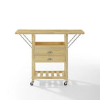 Bristol Double Drop Leaf Kitchen Cart Natural - 15.13d x 45w x 35.25h