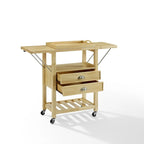 Bristol Double Drop Leaf Kitchen Cart Natural - 15.13d x 45w x 35.25h