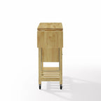 Bristol Double Drop Leaf Kitchen Cart Natural - 15.13d x 45w x 35.25h