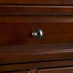 Cambridge Stainless Steel Top Kitchen Island in Vintage Mahogany Finish - 18d x 51.5w x 34h