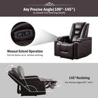 Power Leather Recliner Chair Home Theater Seating Soft