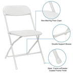 Plastic Folding Party Conversation Exhibition Dining Chair Set (Set of 10)