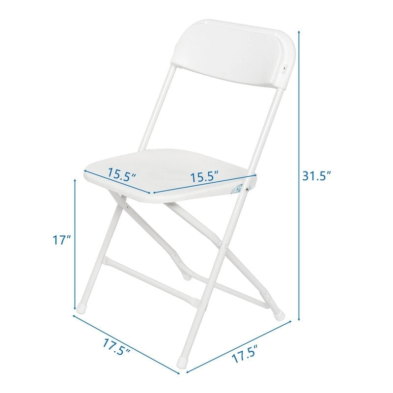 Plastic Folding Party Conversation Exhibition Dining Chair Set (Set of 10)