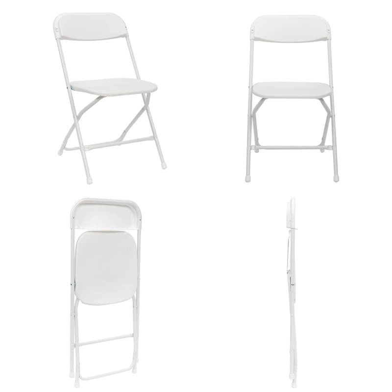Plastic Folding Party Conversation Exhibition Dining Chair Set (Set of 10)