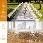 Plastic Folding Party Conversation Exhibition Dining Chair Set (Set of 10)
