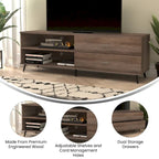 TV Stand for up to 60 TV's with Adjustable Shelf and Storage Drawers