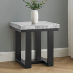 Steve Silver Ludlow Gray Marble Top Side Table