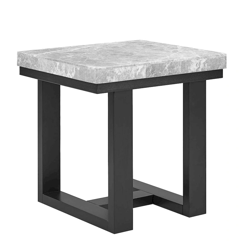 Steve Silver Ludlow Gray Marble Top Side Table