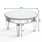 Round Coffee Table Mirror Accent Table