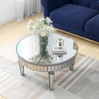 Round Coffee Table Mirror Accent Table