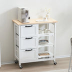 Three Drawers Three Layers Spray Paint Dining Car Kitchen Carts