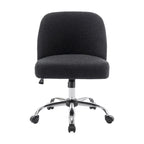 Porthos Home Peli Sherpa Fabric Armless Office Chair with Steel Roller Casters