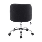 Porthos Home Peli Sherpa Fabric Armless Office Chair with Steel Roller Casters