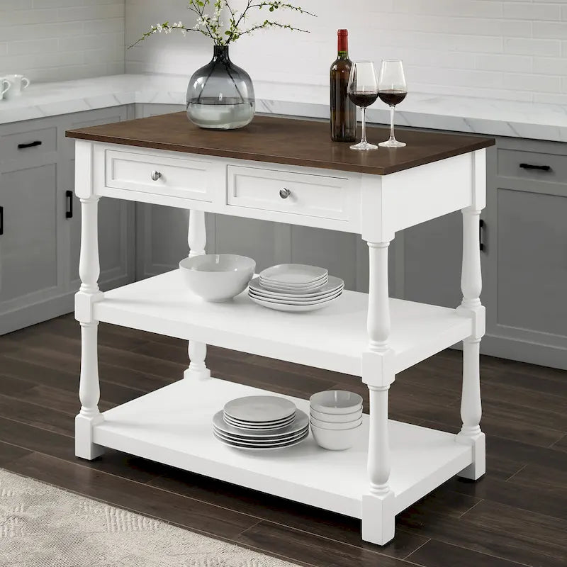  Caitlyn Wood Top Kitchen Island - 23.63d x 42w x 36.25h