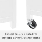 Soren Stainless Steel Top Kitchen Island/Cart - 18.13d x 42.13w x 37.5h