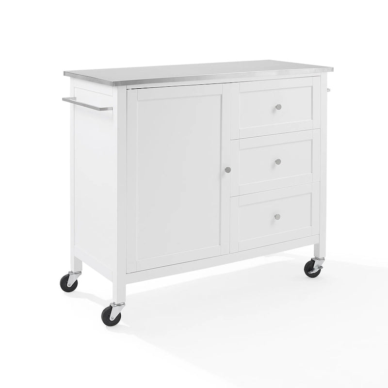 Soren Stainless Steel Top Kitchen Island/Cart - 18.13d x 42.13w x 37.5h