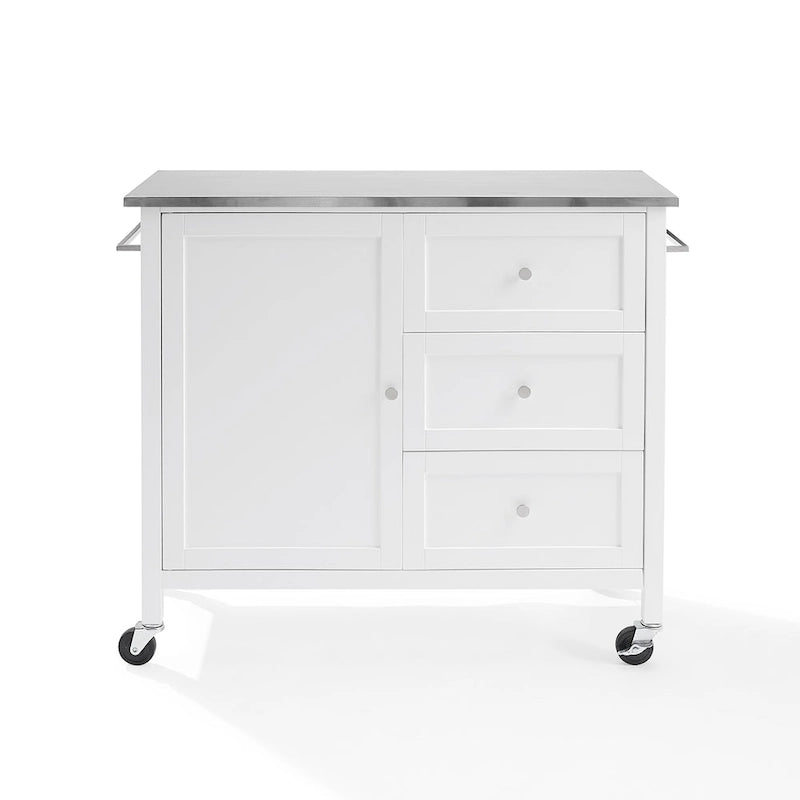 Soren Stainless Steel Top Kitchen Island/Cart - 18.13d x 42.13w x 37.5h