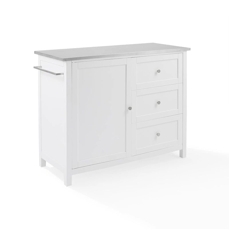Soren Stainless Steel Top Kitchen Island/Cart - 18.13d x 42.13w x 37.5h