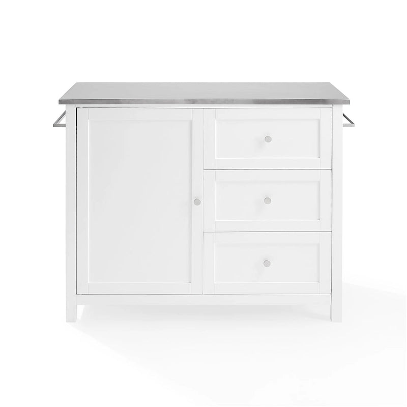 Soren Stainless Steel Top Kitchen Island/Cart - 18.13d x 42.13w x 37.5h