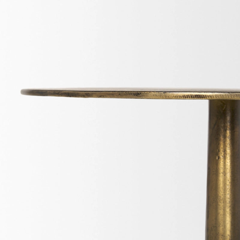 Risha Large Gold Metal Accent Table