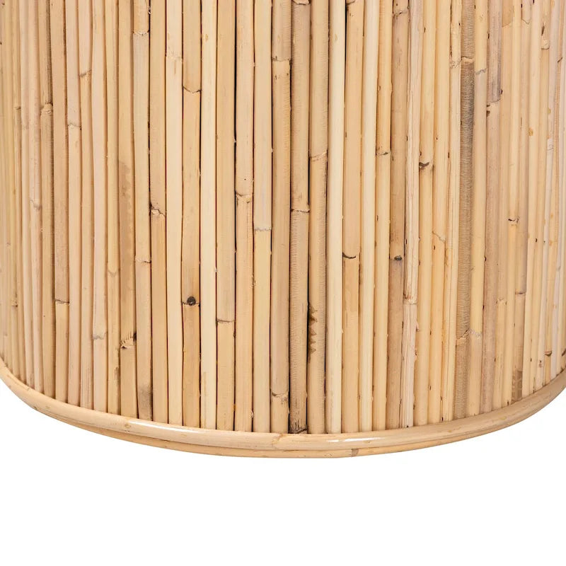 Iryna Modern Bohemian Natural Rattan Console Table