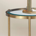 Tempered Glass Small Round End Table