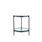 Tempered Glass Small Round End Table
