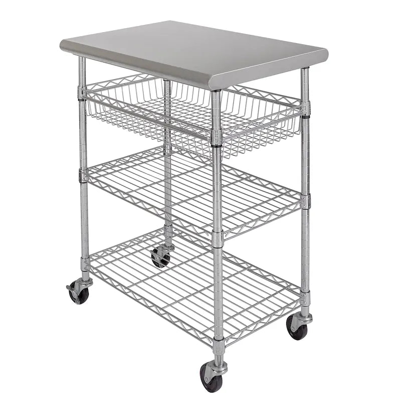 Stainless-Steel Utility Cart NSF, 30 W x 20 D x 36 H - N/A