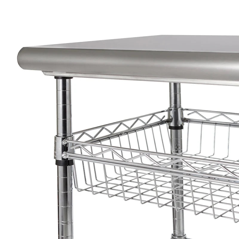Stainless-Steel Utility Cart NSF, 30 W x 20 D x 36 H - N/A