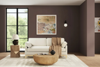 Velvet Sofa with Loose Pillow-Back and Wood Base - 75.5 Inch