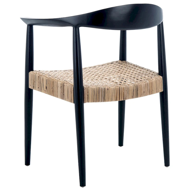 SAFAVIEH Anastasia Rattan Peel Accent Chair - 24.8 W x 18.9 L x 30.7 H - 25Wx19Dx31H