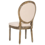 SAFAVIEH Eskarne Rustic Oak Tufted Oval Dining Chair (Set of 2) - 20 x 24 x 39 - 20Wx24Dx39H