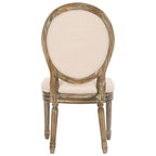 SAFAVIEH Eskarne Rustic Oak Tufted Oval Dining Chair (Set of 2) - 20 x 24 x 39 - 20Wx24Dx39H