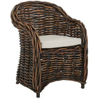 SAFAVIEH Styliani Natural Rattan Club Chair - 27.5 x 27.5 x 35.5 - 28Wx28Dx36H
