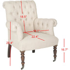 SAFAVIEH Shaina True Taupe Club Chair - 32.7 x 33.9 x 35.4 - 33Wx34Dx35H