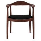 Solid Wood Elbow Kennedy Chairs Oak and Faux Leather Dining Armchair For Kitchen Bedroom Office